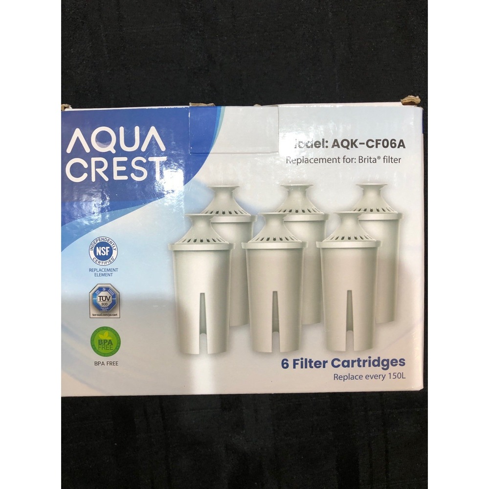Aqua Crest - 5 Filter Cartridges Brita Replacement Water  Model AQK-CF06A